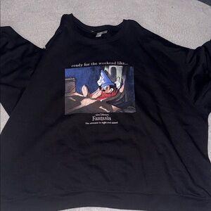 H&M Disney Fantasia Black and Blue Sweatshirt